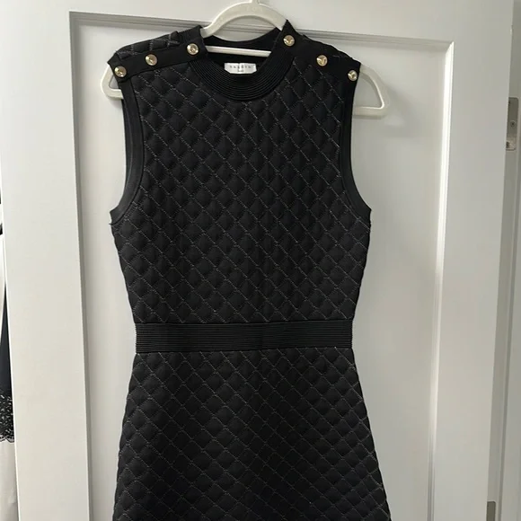 green emerald velvet dress Constance Short Knit Dress Black